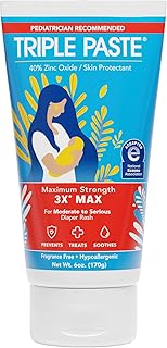 Triple Paste 3X Max Strength Diaper Rash Ointment, 40% Zinc Oxide, 6 oz | Maximum strength 40% zinc oxide diaper rash ointment helps treat, soothe and protect serious baby rash.