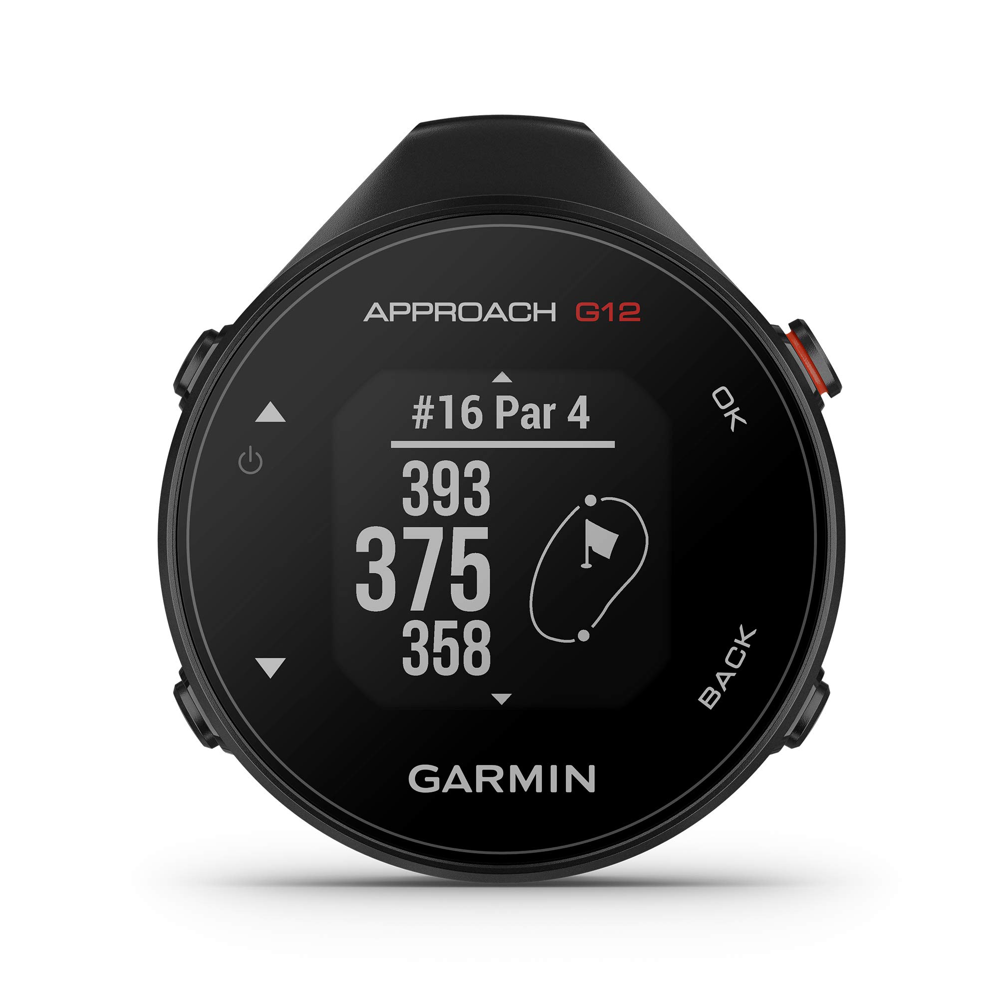 Garmin Approach G12, Clip-on Golf GPS Rangefinder, 42k+ Preloaded Courses, 010-0