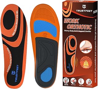 Trustfeet Work Insoles for Standing All Day, Arch Support Work Orthotic Insoles for Anti Fatigue Relieve Foot Pain, Plantar Fasciitis,Work Boot Arch Support Shoes Inserts for Man Women-XL