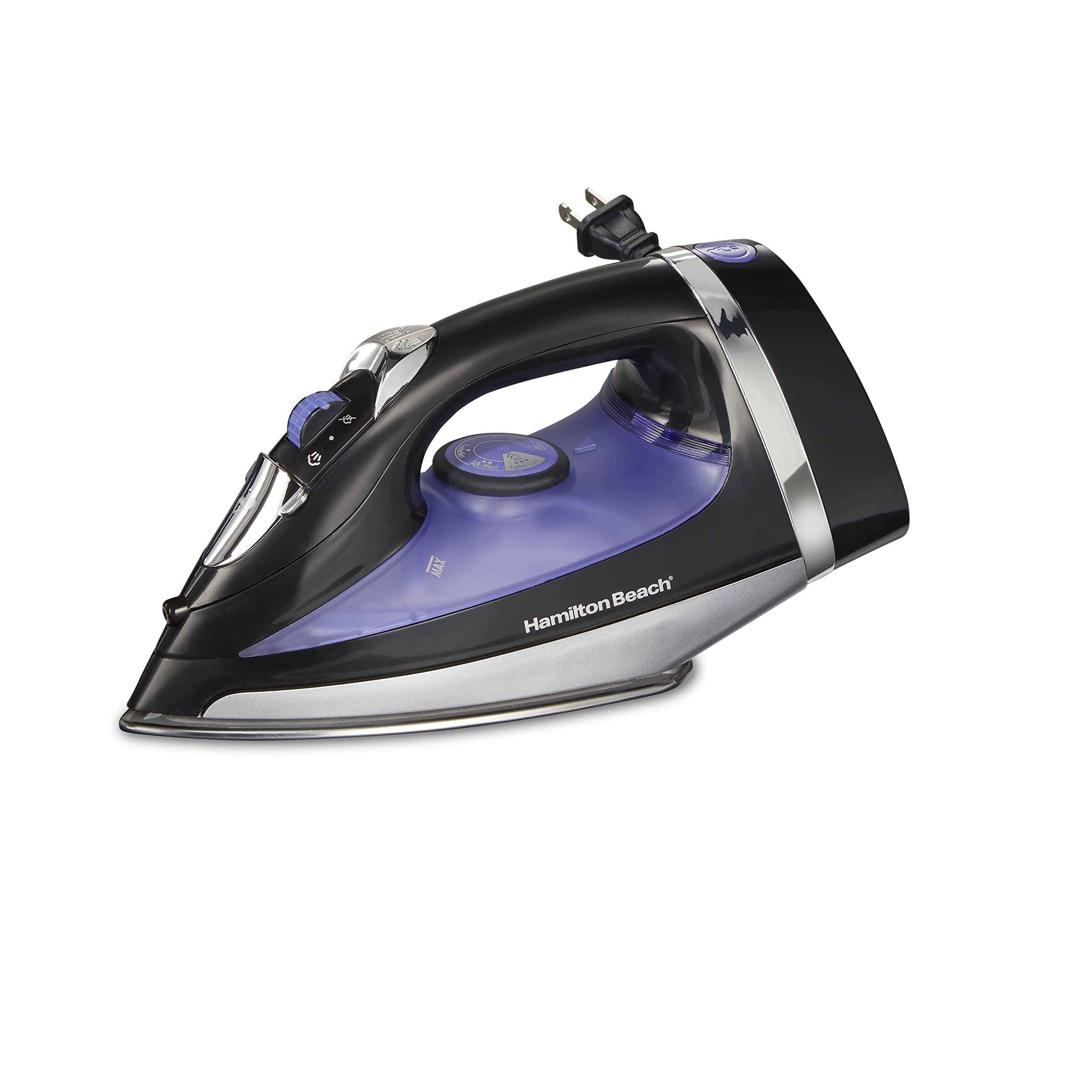 Hamilton Beach Steam Iron for Clothes With Versatile Steam Options | Durable Smo