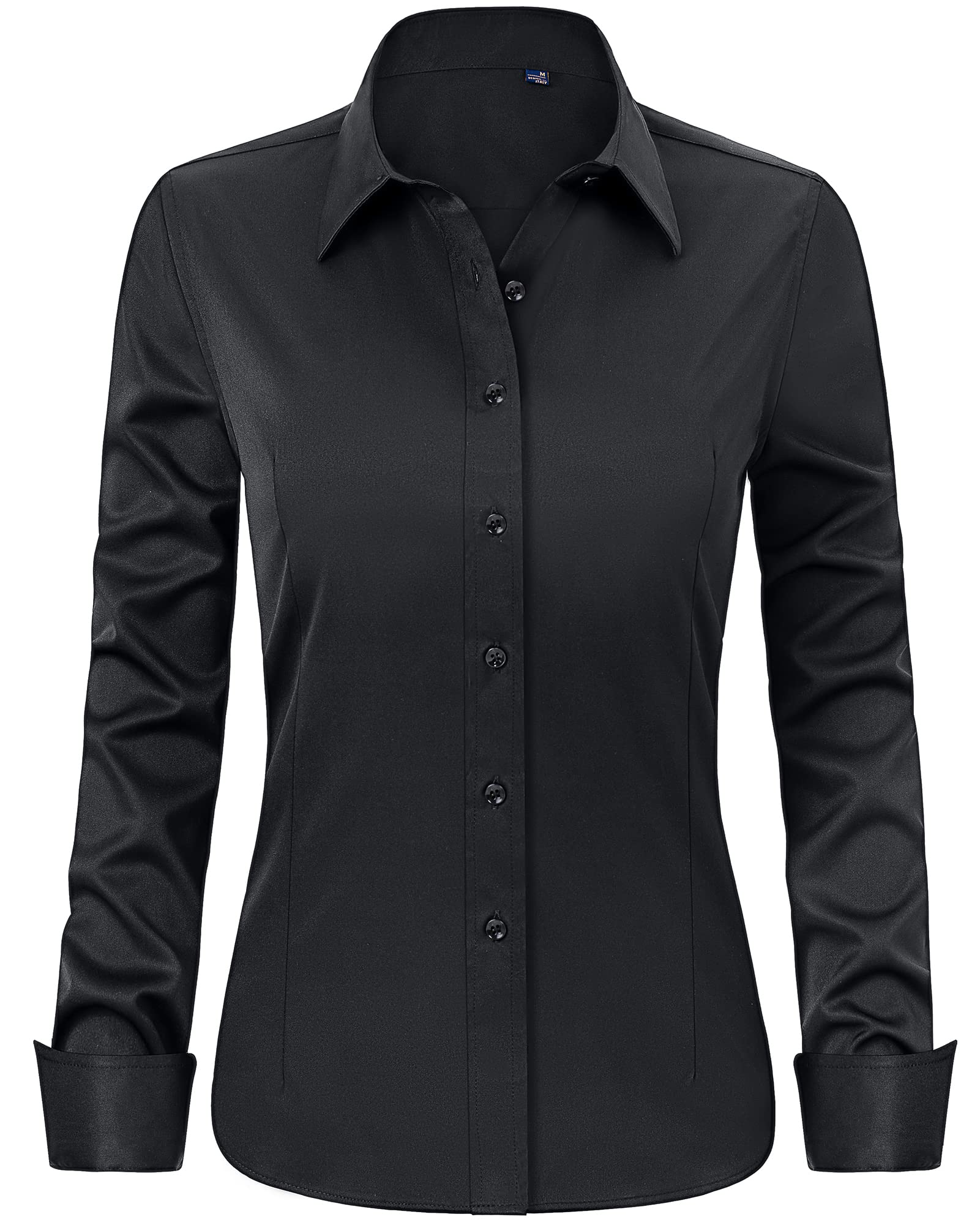 J.VER Womens Shirts Long Sleeve Stretch Dress Fitted Shirt Business Casual Work 