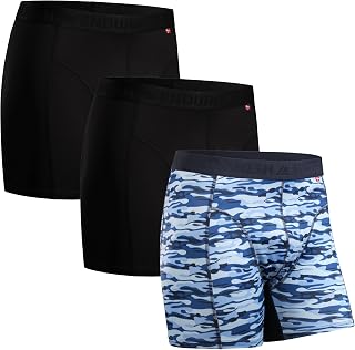 DANISH ENDURANCE Performance Boxer Briefs, Moisture-Wicking Sport, 3-Pack
