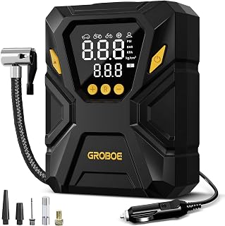 Car Tyre Inflator 12V Digital Tyre Pump Air Compressor with Auto Shut-Off | 150PSI Car Tyre Pump with Pressure Gauge Electric Car Air Pump for Bicycle, Motorbike, Other Inflatables