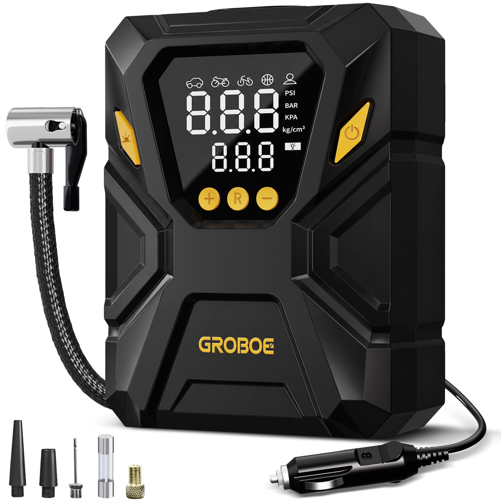 Car Tyre Inflator 12V Digital Tyre Pump Air Compressor with Auto Shut-Off | 150P