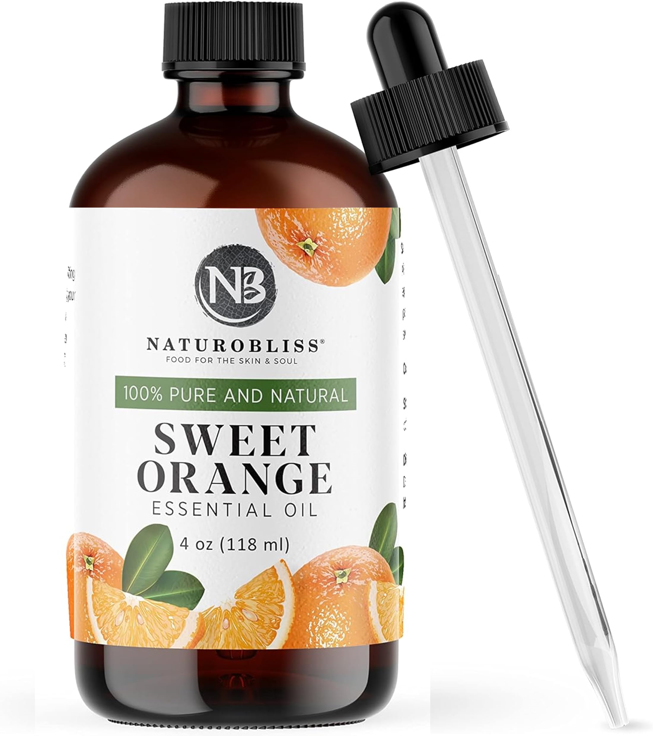 NaturoBliss 100% Pure & Natural Sweet Orange Essential Oil Therapeutic Grade Pre