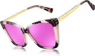 FEISEDY Trendy Polarized Women Sunglasses, Retro Womens Square Cat Eye Sun Glasses B4134