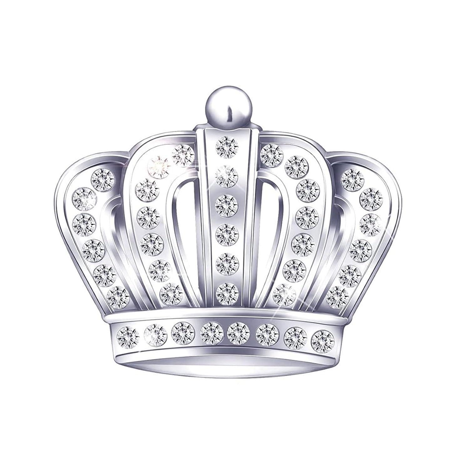 3D Bling Crown Decal Self Adhesive Crystal Emblem for Car Exterior Phone Case Ac
