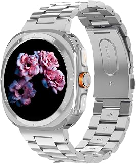 Stainless Steel Strap Compatible with Samsung Galaxy Watch Ultra 47mm (2025/2024) - Premium Metal Band No Space for Men and Women