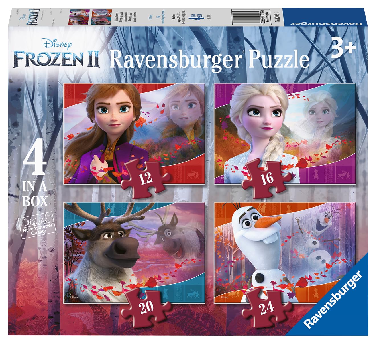 Ravensburger Children Puzzles Disney Frozen 2, 4 in a Box - Ages 3+