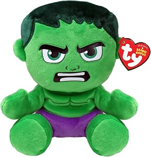 TY Hulk Beanie Baby – Marvel Soft Plush Collectible Toy | Soft Marvel plush for cuddles, imaginative play, or gifting, bringing an iconic Avenger hero to everyday adventures.