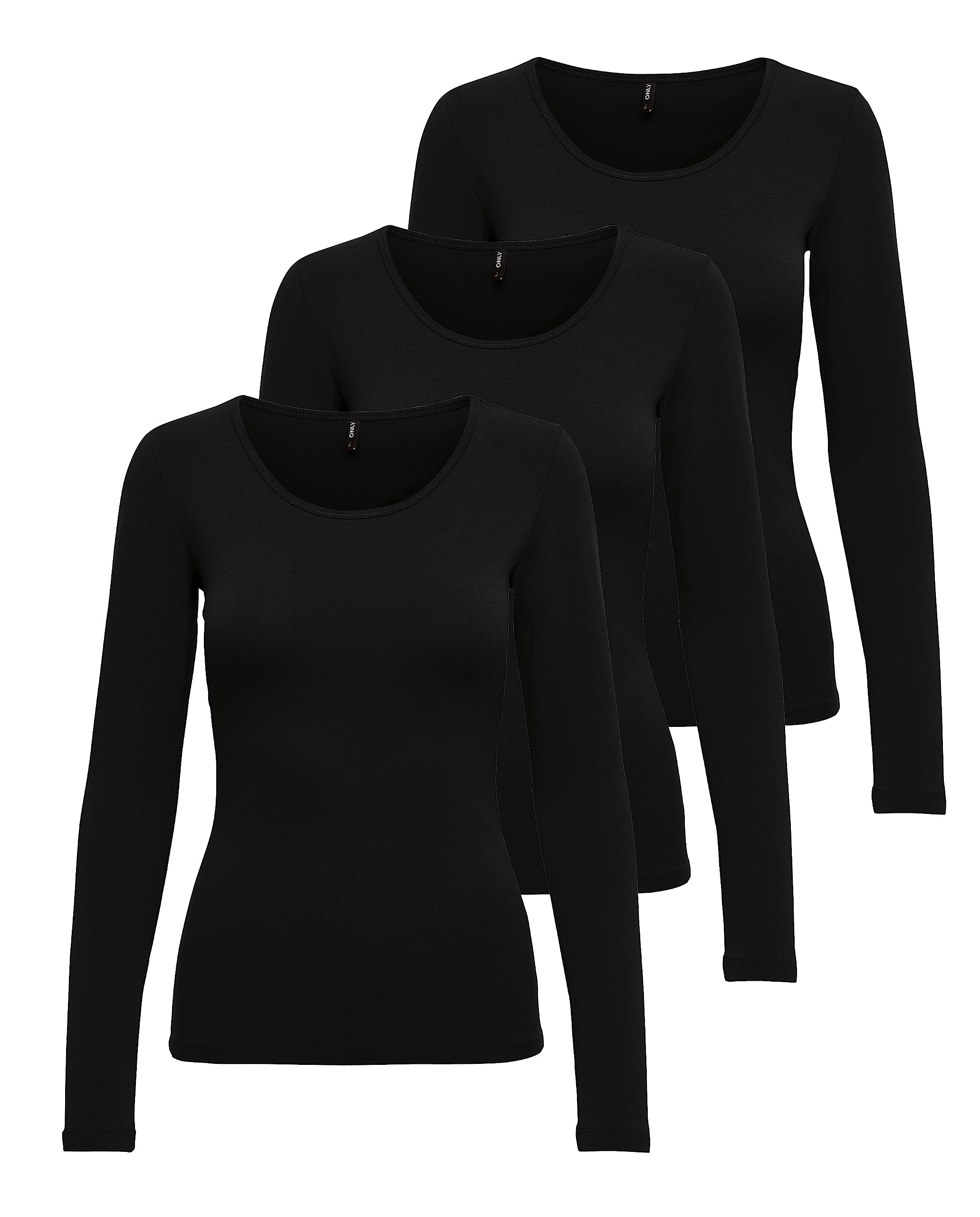 ONLY Women's Onllive Love Life L/S Oneck Top Noos JRS T-Shirt