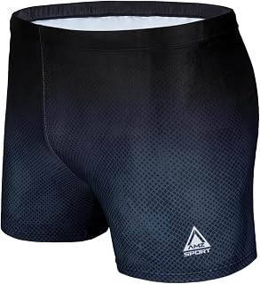 AMZSPORT Swimming Trunks Men's Short Swimming Trunks Tight Water Sports Swimming Shorts
