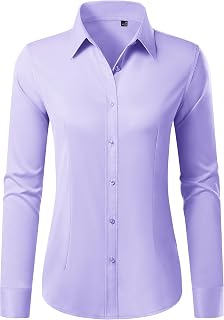 Button Down Shirts for Women Wrinkle Free Dress Shirt Classic Fit Long Sleeve Casual Business Blouse Work