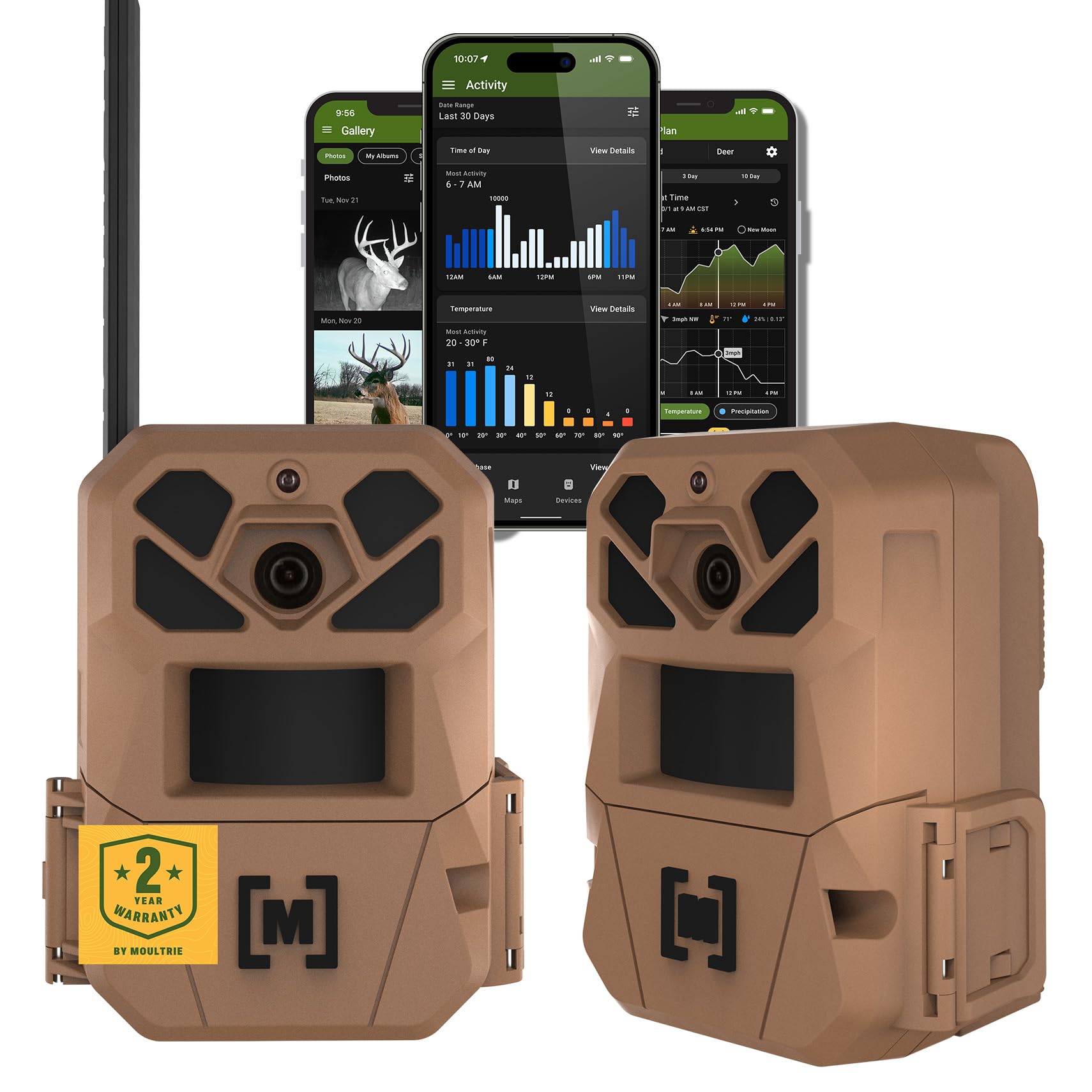 Moultrie Edge 3 Cellular Trail Camera - 2-Pack, 40MP, 0.5s Trigger | Scout from 