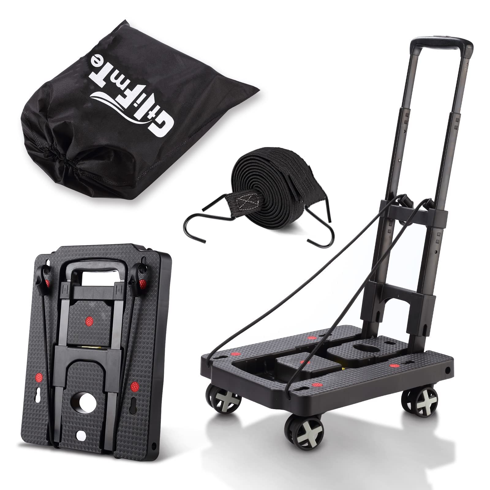 GtIiFmTe Foldable Hand Truck, Lightweight Luggage Cart for Airport Car Seat | Co