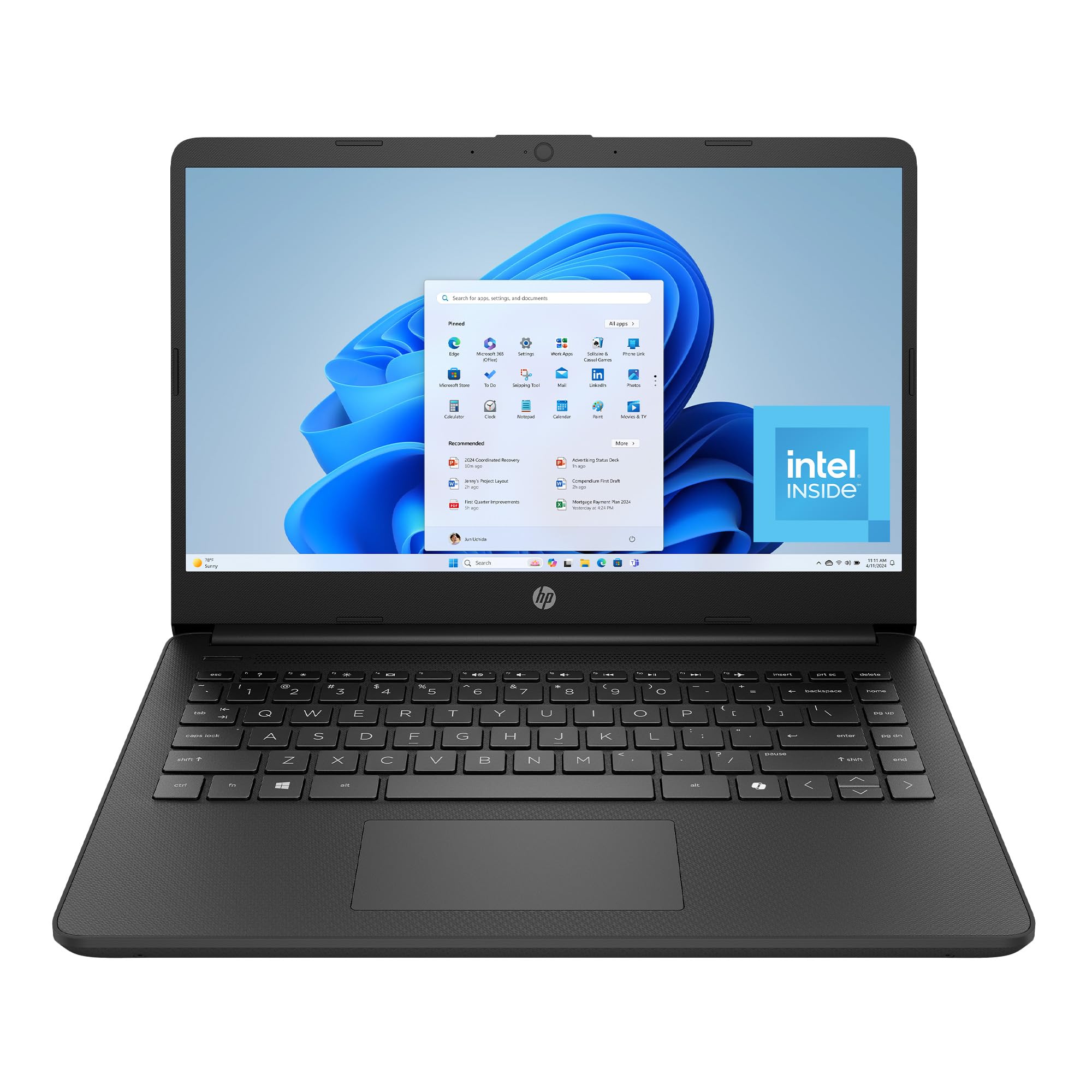 HP 14 inch Laptop, HD Display, Intel N150, 4 GB RAM, 128 GB UFS, Intel Graphics,