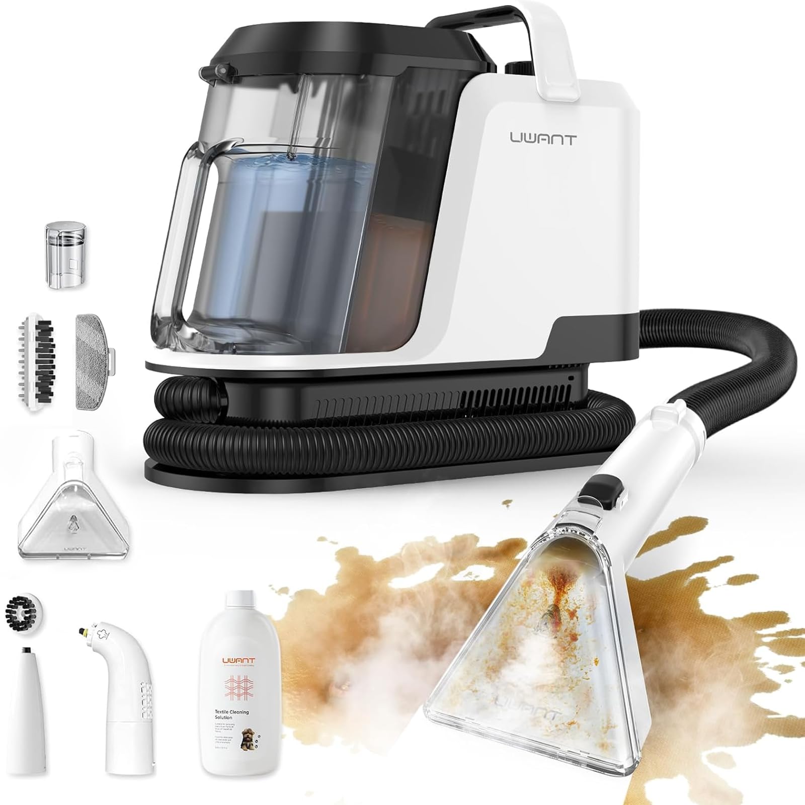Uwant Y100 Steam Carpet Cleaner, Upholstery Cleaner Machine for Sofa, Couch | Hi