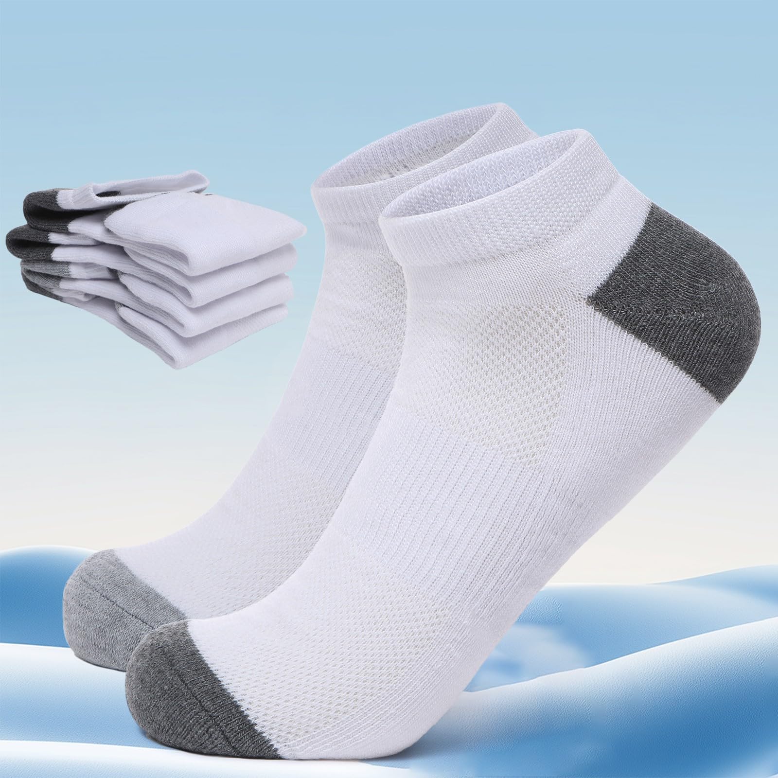 Chaussettes basses pour homme - Design bloc de couleurs - Évacuation de l'humidi