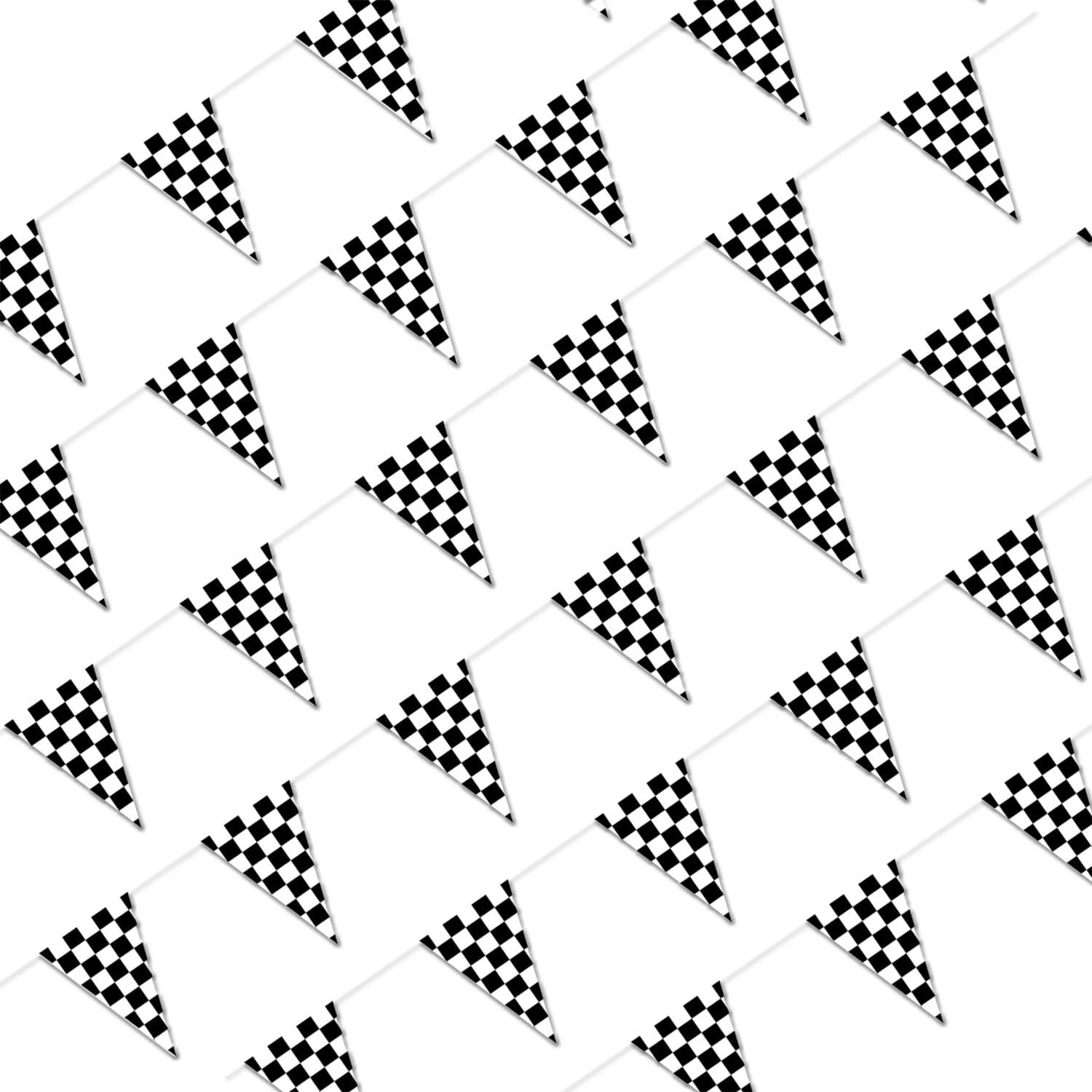 Piokio 100ft Black and White Checkered Flag Banner | Racing Flags, Nascar Cars B