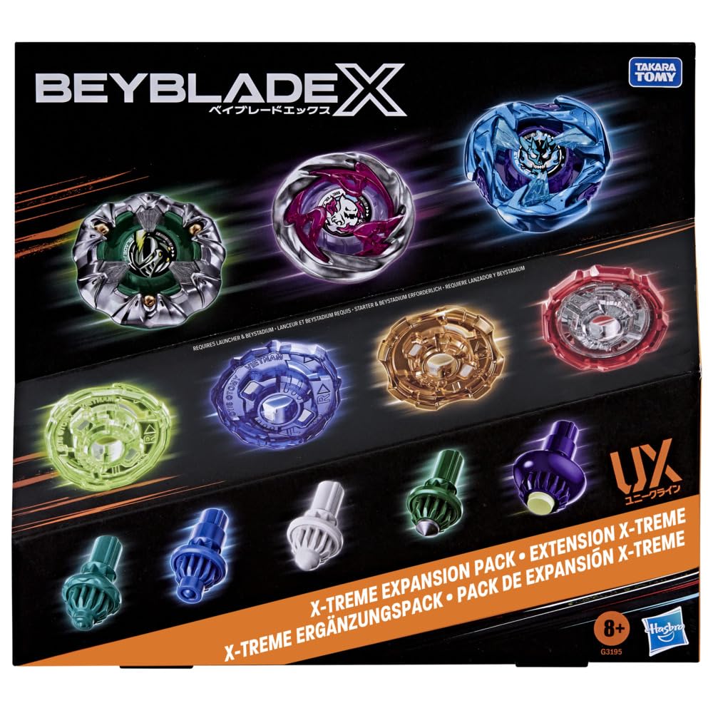 BEY BLADE X X-Treme Expansion Pack, 3 Blades, 4 Ratchets, 5 Bits, Battling Tops 