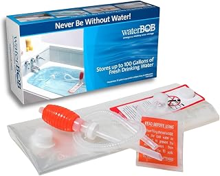 WaterBOB Bathtub Emergency Water Storage Bladder – 378 L (100 Gallon) | Food Grade Liner with Hand Pump | BPA Free Drinking Water Storage | For Emergency, Hurricane & Disaster Preparedness