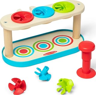 Melissa & Doug Match & Push Spinning Tops Developmental Skills Toy for Girls and Boys 2+ - FSC-Certified