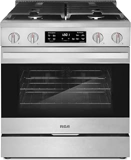 RCA R-RGH304SS 30 in. Heritage Collection 4.6 cu. ft. Gas Range with 4 Sealed Burners and Convection Oven in Stainless Steel