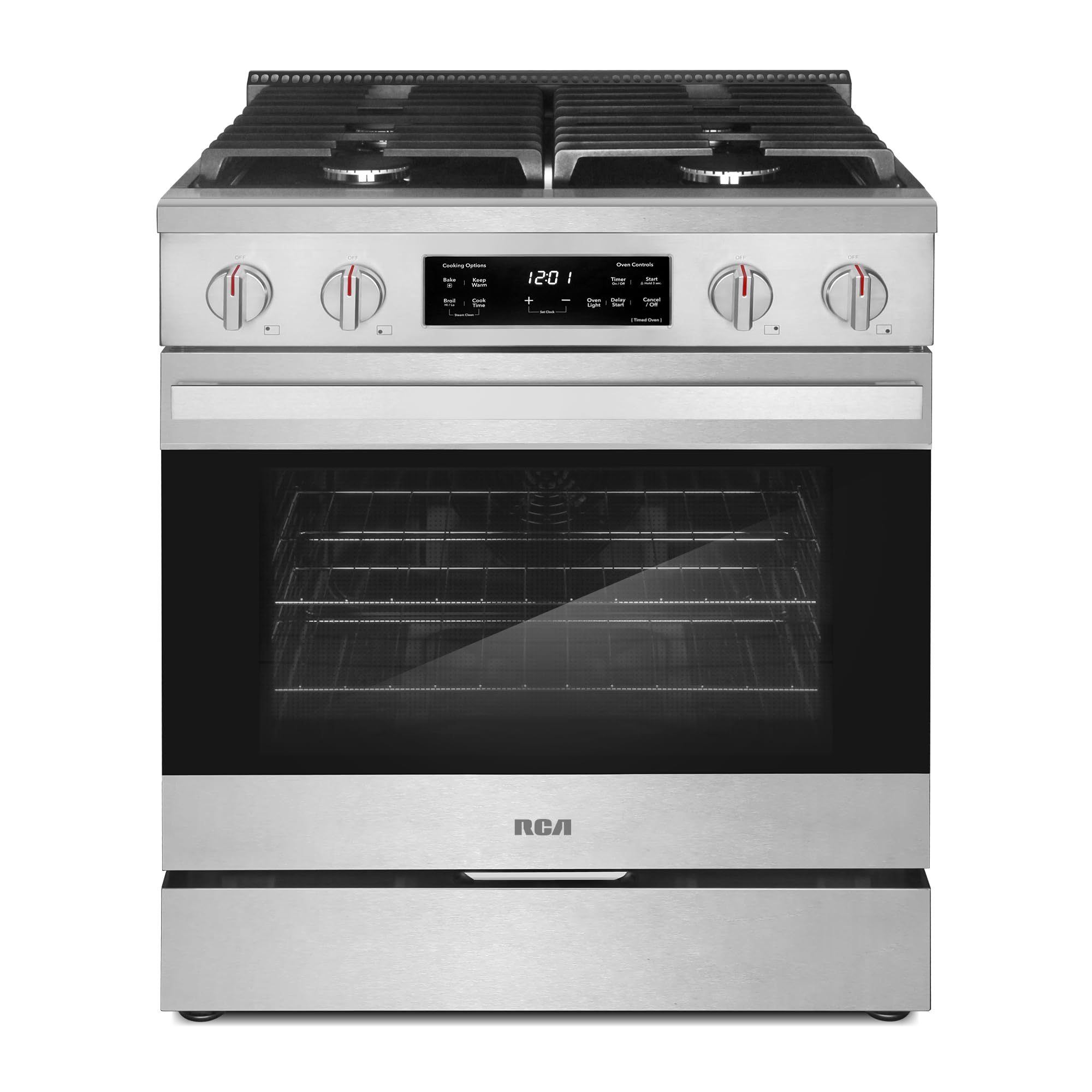 RCA R-RGH304SS 30 in. Heritage Collection 4.6 cu. ft. Gas Range with 4 Sealed Bu