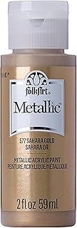 FolkArt Metallic Acrylic Paint in Assorted Colors (2 oz), 577, Sashara Gold