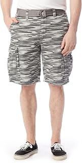 UNIONBAY Men's Survivor Belted Cargo Short-Reg and Big & Tall Sizes, Prism, 30