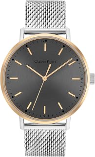 Calvin Klein Analogue Quartz Watch for Men Modern Mesh Collection with Leather or Stainless Steel bracelet in Link or Mesh