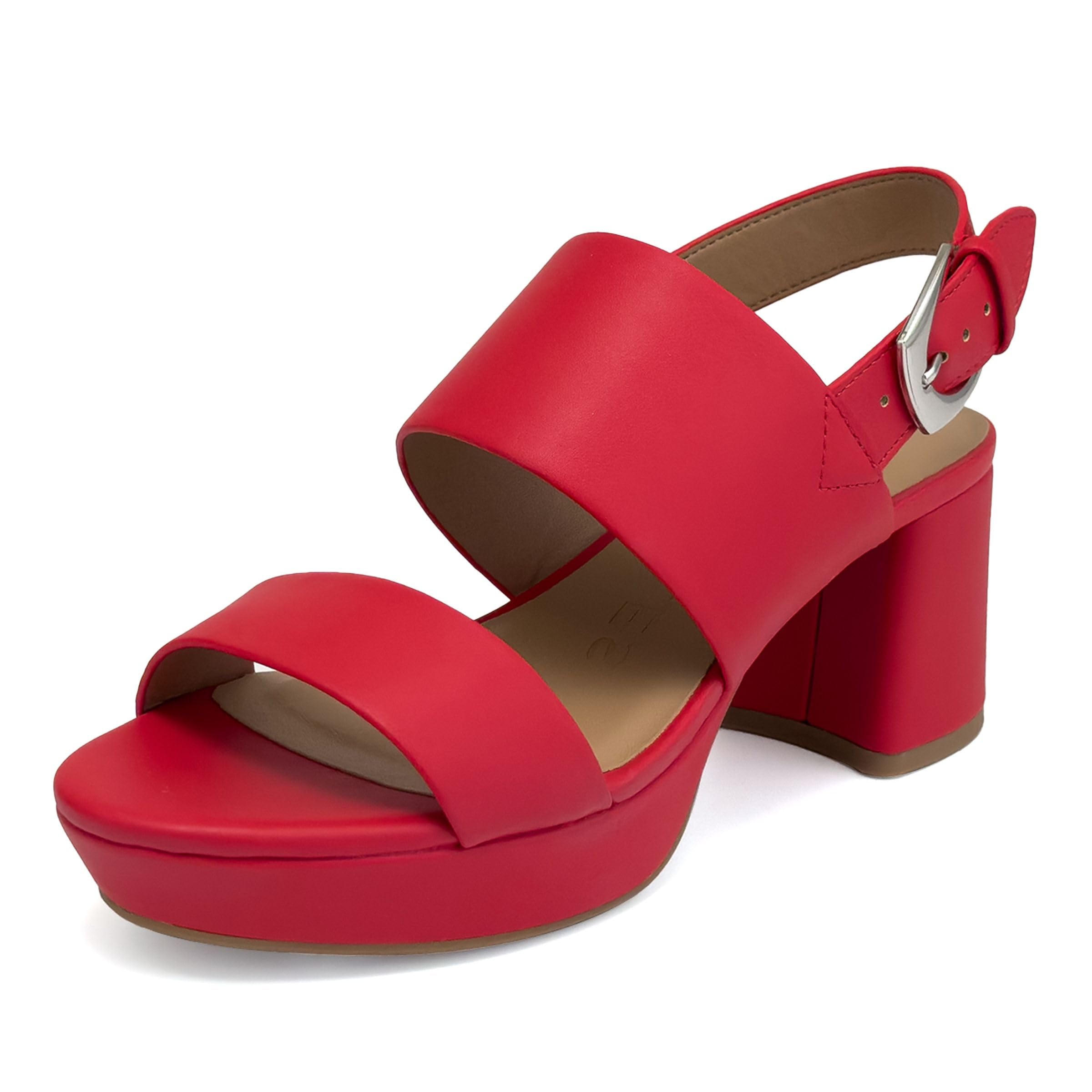 Aerosoles donna Camilia, In finta pelle rossa, 6.5