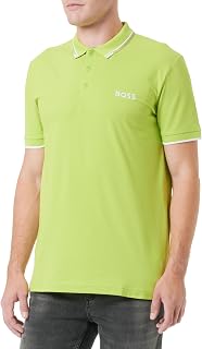 BOSS Paddy PRO Men's Polo Shirt, Bright Green 327, M