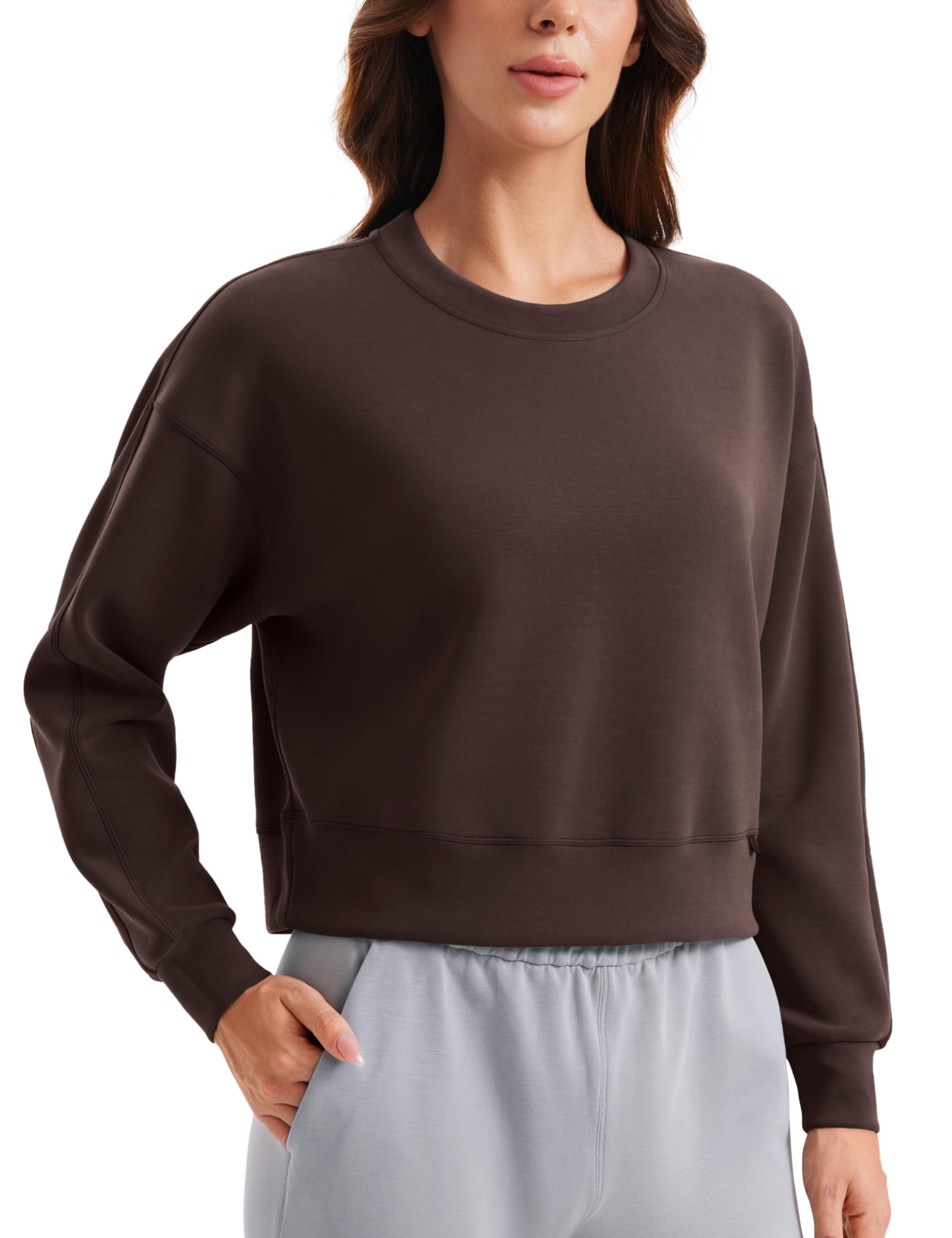 CRZ YOGA SoftAura Classic Crew Neck Sweatshirt