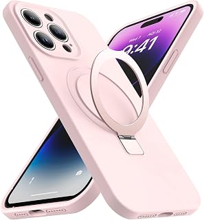 SKYLMW Case for iPhone 12 Pro Max with Stand,6.7" Pink