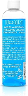 iSonic Ultrasonic Jewelry & Eyeglass Cleaner Solution Concentrate - Professional Cleaning Liquid for Ultrasonic Machine - Clean Gold, Silver, Diamond, Watch, Glasses, Eye Wear, 8-oz