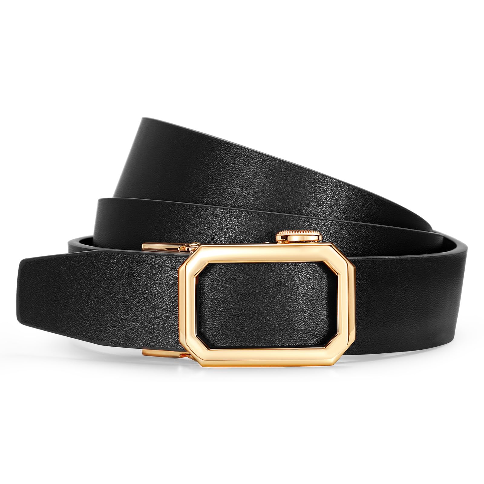 SUOSDEY Ratchet Belt for Women, Automatic no hole Leather belt for Jeans Pants A