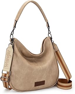 Wrangler Hobo Bags クロスボディバッグ レディース ショルダーパース ハンドバッグ 調節可能なストラップ付き