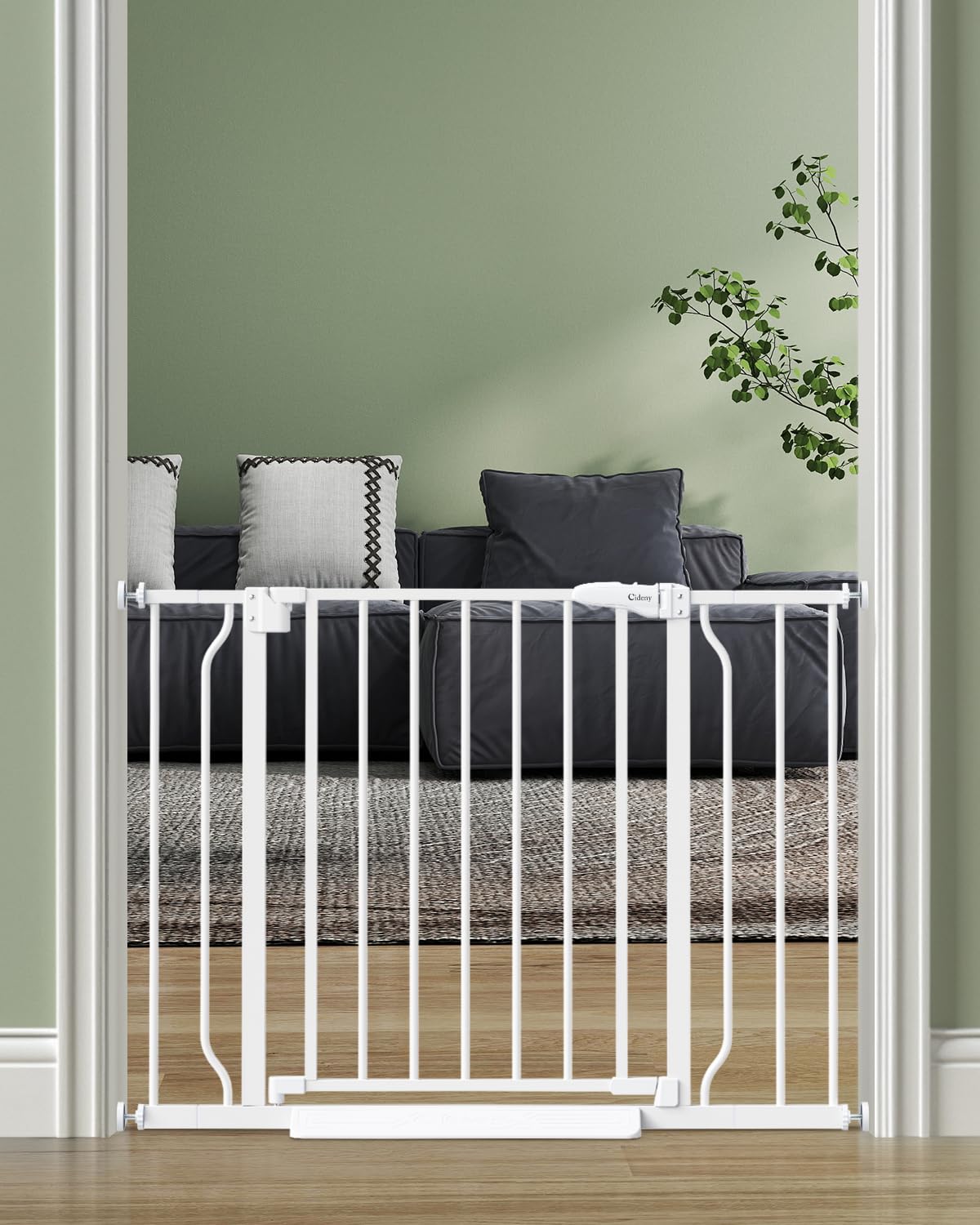 Cideny Baby Gate Auto Close, 29"-40" Dog Gate Indoor for Stairs & Doorways | Pre