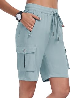 MoFiz Women's Cargo Pants Loose Fit Casual Hiking Lightweight Quick Dry Travel Summer Pants for Women