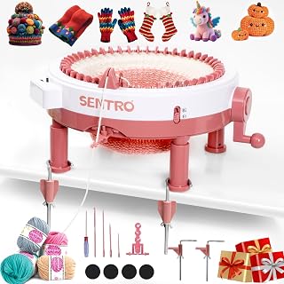 SENTRO Upgraded 48 Needles Knitting Machine with Row Counter | Large Sentro knitting machine with Gife Box,Knitting Gife for Beginners, Knitting Enthusiasts