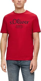 s.Oliver 2156922 Men's T-Shirt with Printed Logo (Pack of 1)