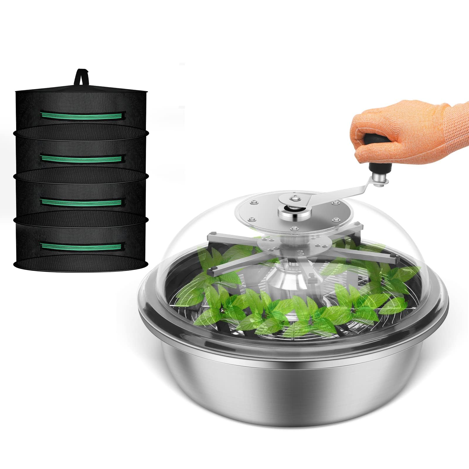 MELONFARM 16 Inch Bud Leaf Bowl Trimmer Twisted Spin Cut for Hydroponic Plant wi
