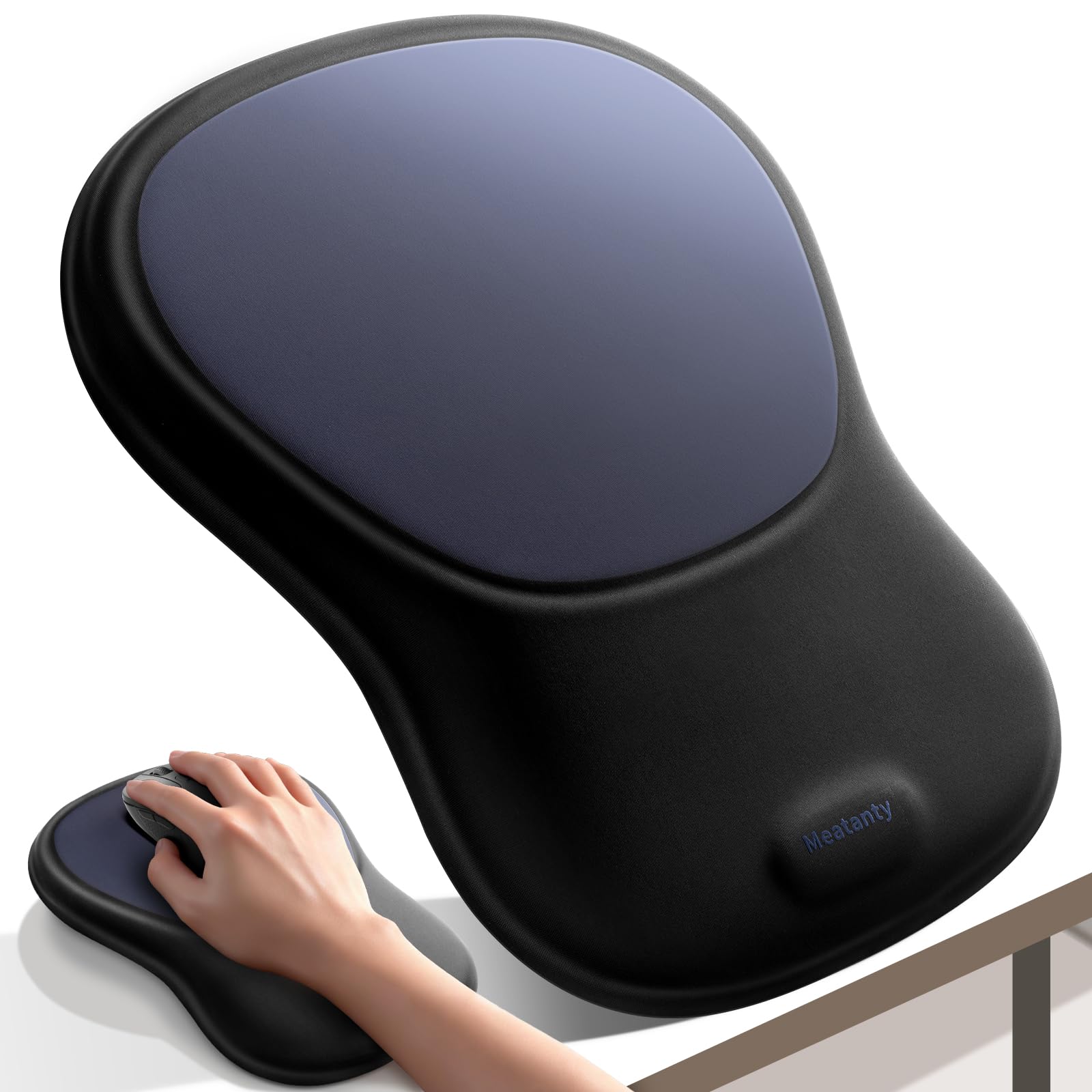 meatanty Mouse Pad with Wrist Rest, Ergonomic Mouse Wrist Support, Desk Mouse Ma