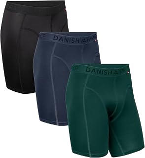 DANISH ENDURANCE 3er Pack Sport Boxershorts Herren, Regulär oder Lang