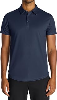BYLT Men's Drop-Cut Polo – Collared Casual Shirt for Men – Soft Polyester, Cotton, and Spandex Blend – Wrinkle Resistant