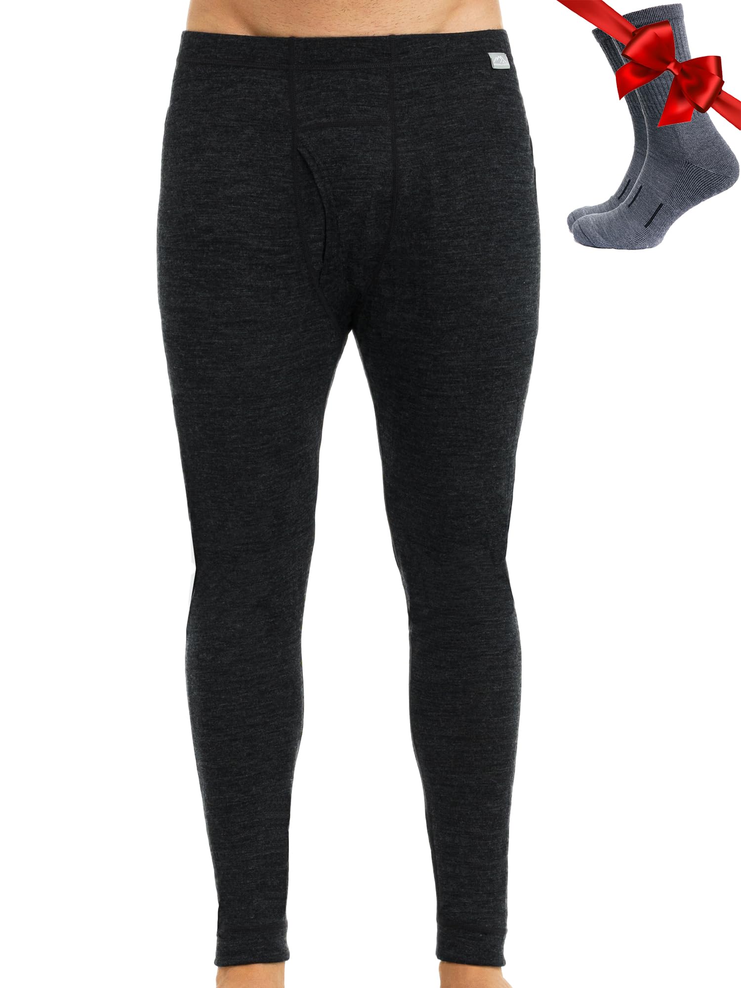 Merino.tech 100% Merino Wool Base Layer Men Pants & Socks - All-Season