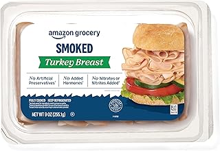 Amazon Grocery, Sliced Smoked Turkey Breast, 9 Oz