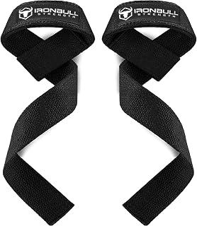 Lifting Straps (1 Pair) - Padded Wrist Support Wraps - For Powerlifting, Bodybuilding, Gym Workout, Strength Training, Deadlifts & Fitness