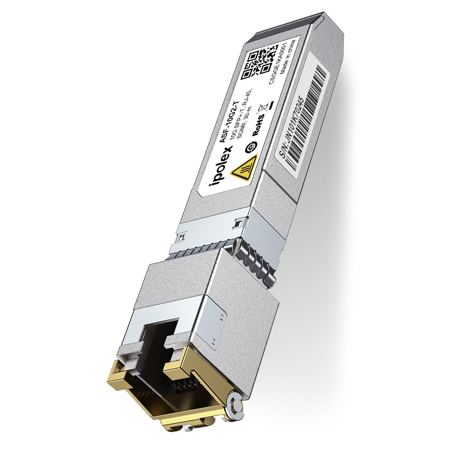 ipolex SFP+ to RJ45 10Gb Module, Support 1G/2.5G/5G/10GBase-T RJ45 SFP+ Module, 